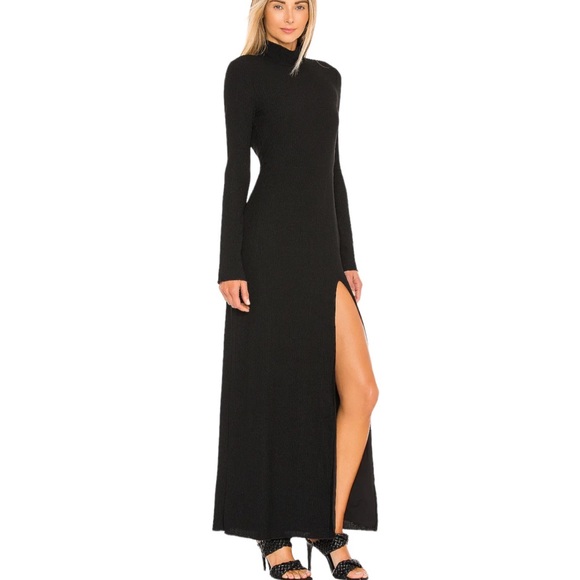 Tularosa Dianne Dress Open Back Maxi with Slit Black XL NWT - Picture 13 of 13